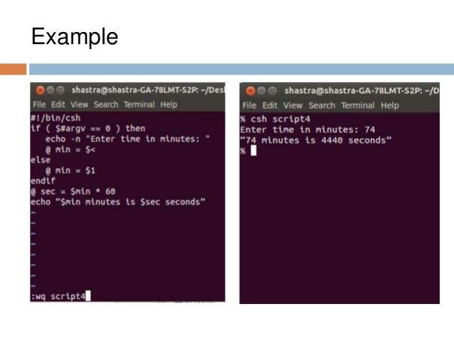 First steps in C-Shell image.