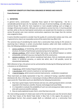Robustness Structural Engineering draft of ELEMENTARY CONCEPTS OF STRUCTURAL ROBUSTNESS OF BRIDGES AND ...