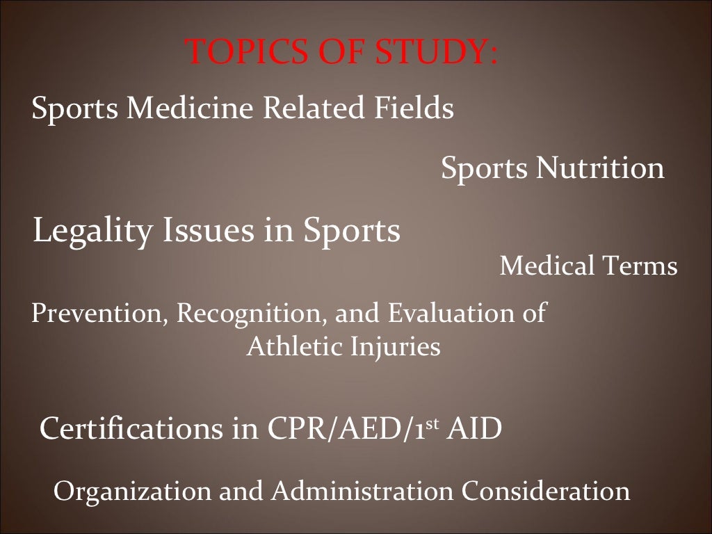 Sports Medicine