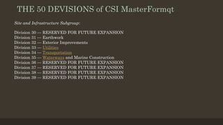 Comprehensive Guide to CSI MasterFormat for Construction Projects | PPTX