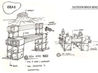 IDEA 6 OUTDOOR BRICK BENCH
 