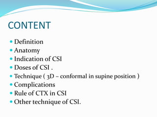craniospinal irradiation | PPTX