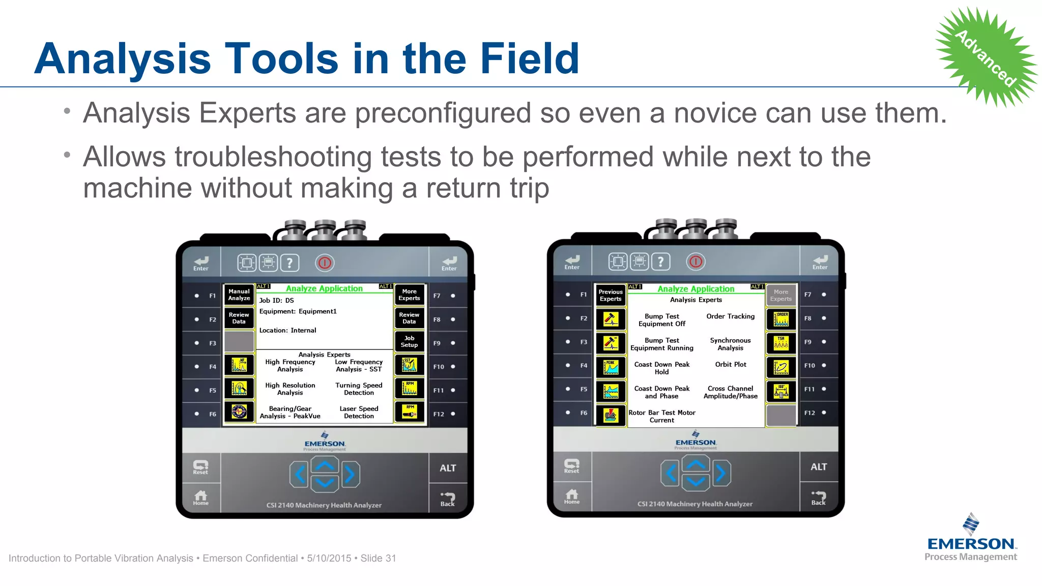 Vibration Analysis, Emerson Makes it Easy for You PPT