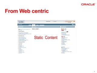From Web centric


         Some content …




            Static Content




                             6
 