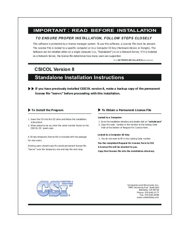 Csi col install_instructions WINDOWS