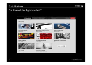 Die Zukunft der Agenturarbeit?




8                                © 2011 IBM Corporation
 