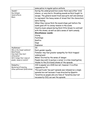 CSI Notes | DOCX