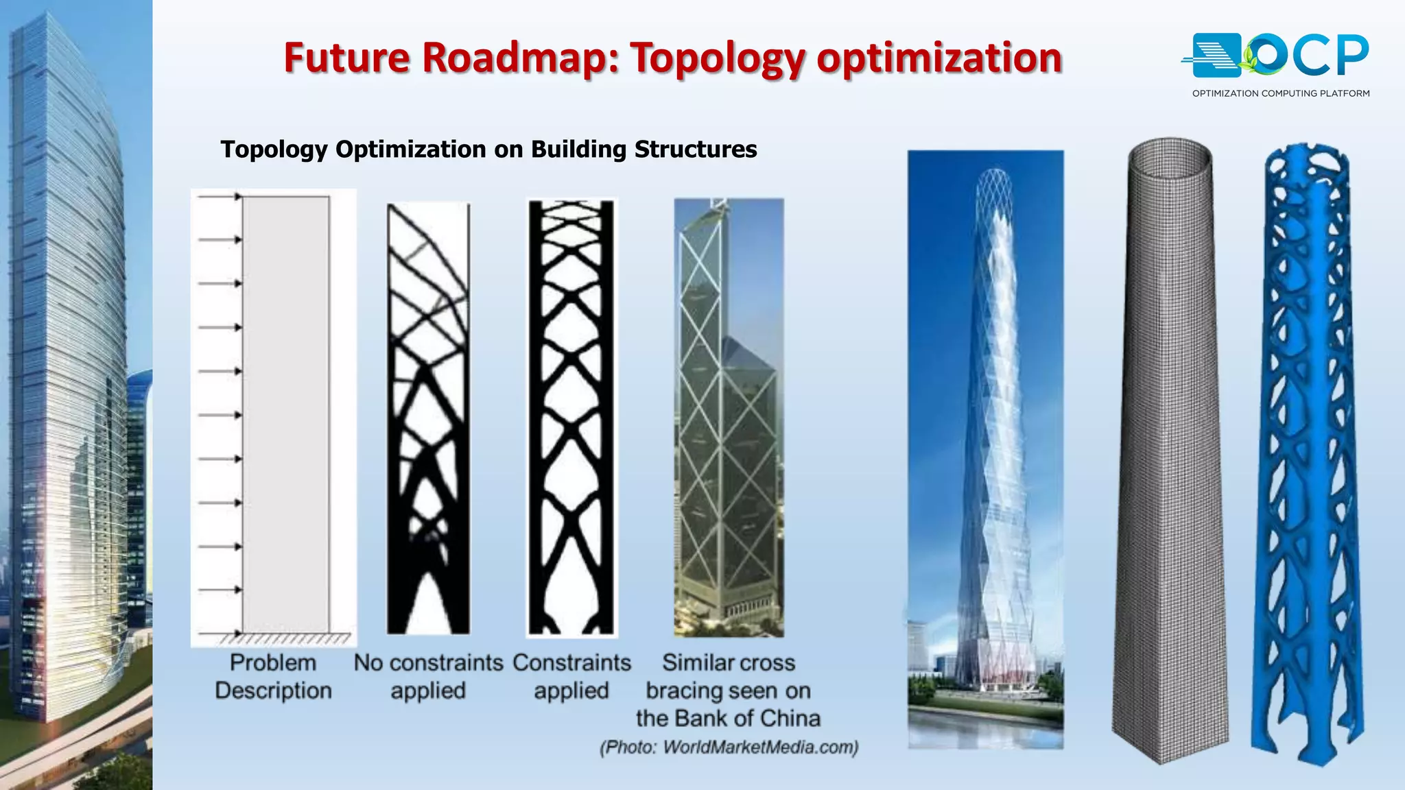 Topology Optimization on Building Structures
Future Roadmap: Topology optimization
 