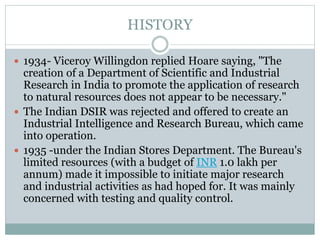 Counil of Scientific and Industrial Research (CSIR) | PPTX