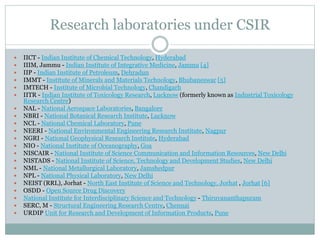 Counil of Scientific and Industrial Research (CSIR) | PPTX