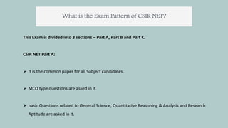 CSIR NET - FAQ | PPTX