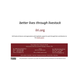 ILRI’s Livestock Genetics Program—LiveGene