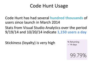 Csise15 codehunt | PPTX