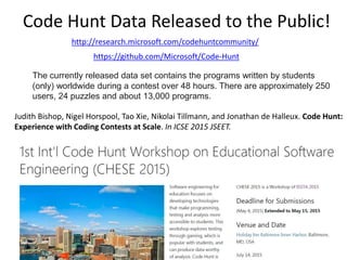 Csise15 codehunt | PPTX