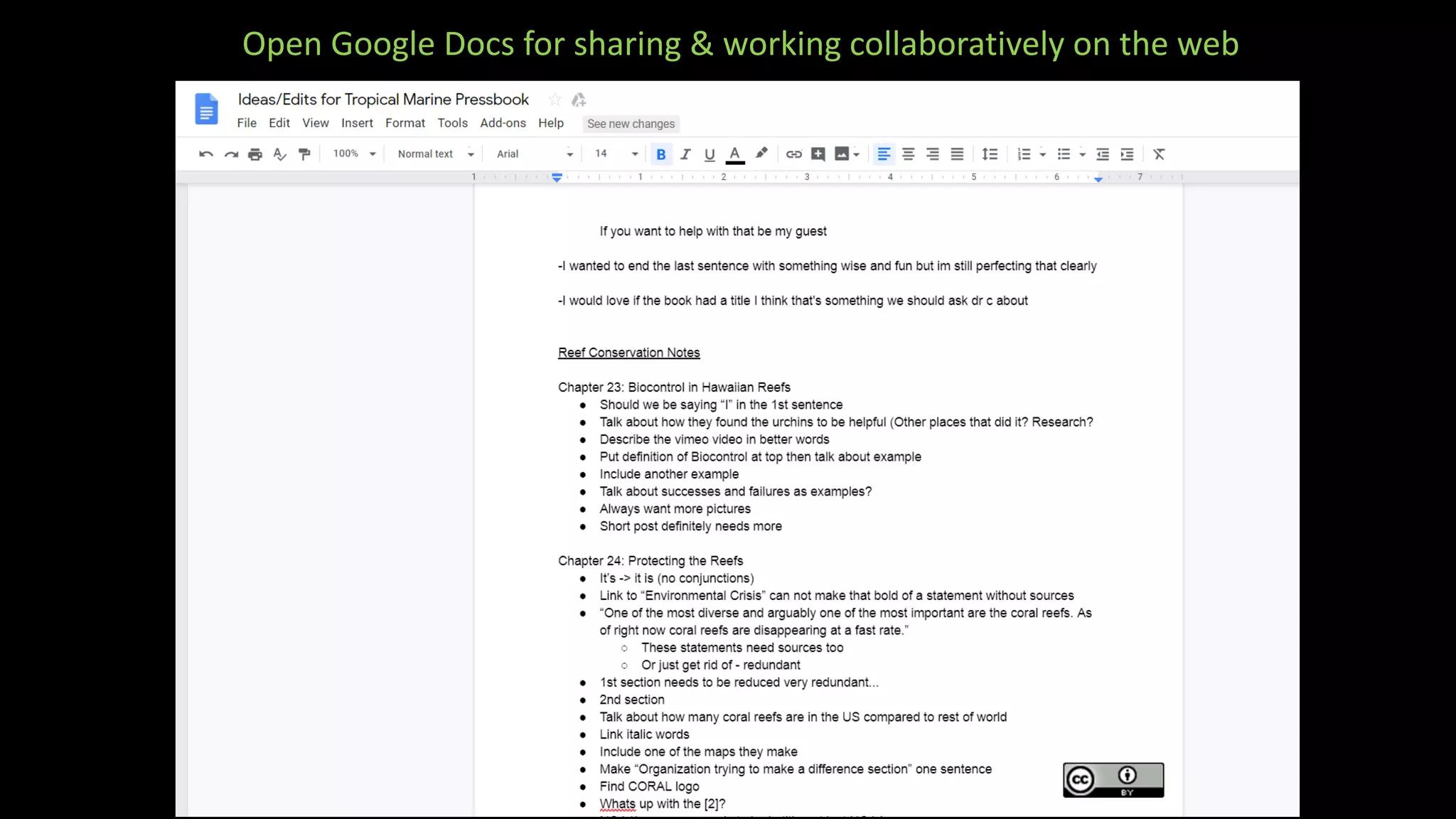Open Google Docs for sharing & working collaboratively on the web
 