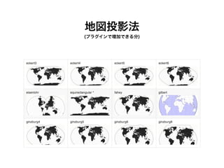 地図投影法
(プラグインで増加できる分)
 