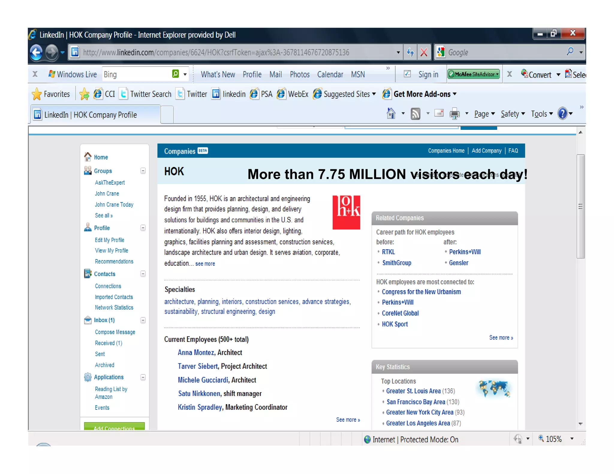 More than 7.75 MILLION visitors each day!
 