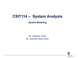 System Modelling in Software Engineering | PPTX