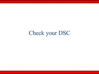 Check your DSC 