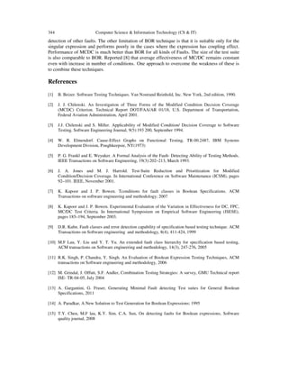 BOOLEAN SPECIFICATION BASED TESTING TECHNIQUES: A SURVEY | PDF