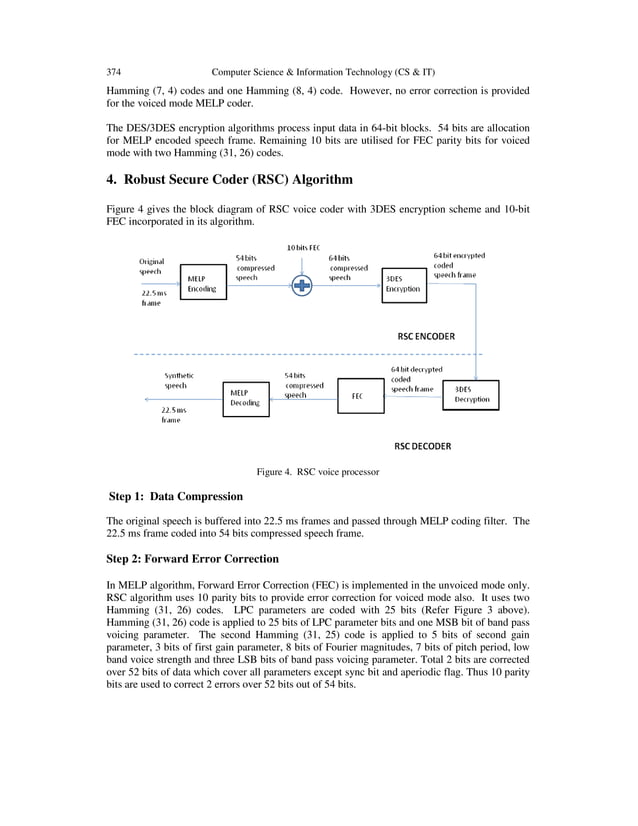 SYMMETRIC ENCRYPTION ALGORITHM IN SPEECH CODING FOR DEFENCE ...