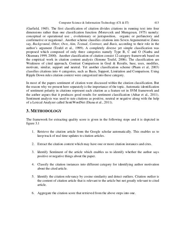 CITATION SEMANTIC BASED APPROACHES TO IDENTIFY ARTICLE QUALITY