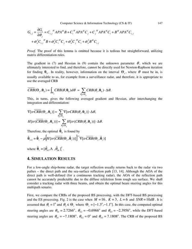 OPTIMAL BEAM STEERING ANGLES OF A SENSOR ARRAY FOR A MULTIPLE SOURCE ...