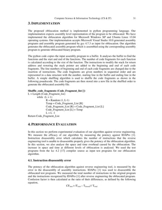 RETURN ORIENTED OBFUSCATION | PDF