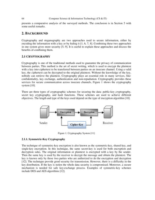 A SURVEY ON RECENT APPROACHES COMBINING CRYPTOGRAPHY AND STEGANOGRAPHY ...