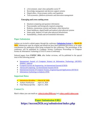 CFP - 12th International Conference on Computer Science, Information ...