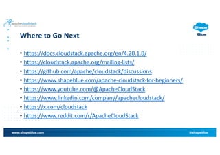 Apache CloudStack 201: Let's Design & Build an IaaS Cloud | PDF