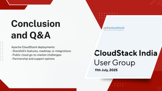 Empowering Cloud Providers with Apache CloudStack and Stackbill | PDF
