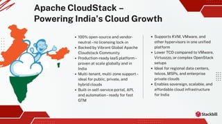Empowering Cloud Providers with Apache CloudStack and Stackbill | PDF