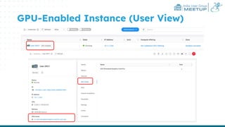 India User Group
MEETUP
GPU-Enabled Instance (User View)
 