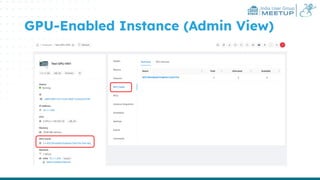 India User Group
MEETUP
GPU-Enabled Instance (Admin View)
 