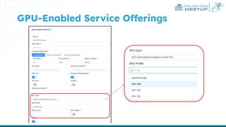India User Group
MEETUP
GPU-Enabled Service Offerings
 