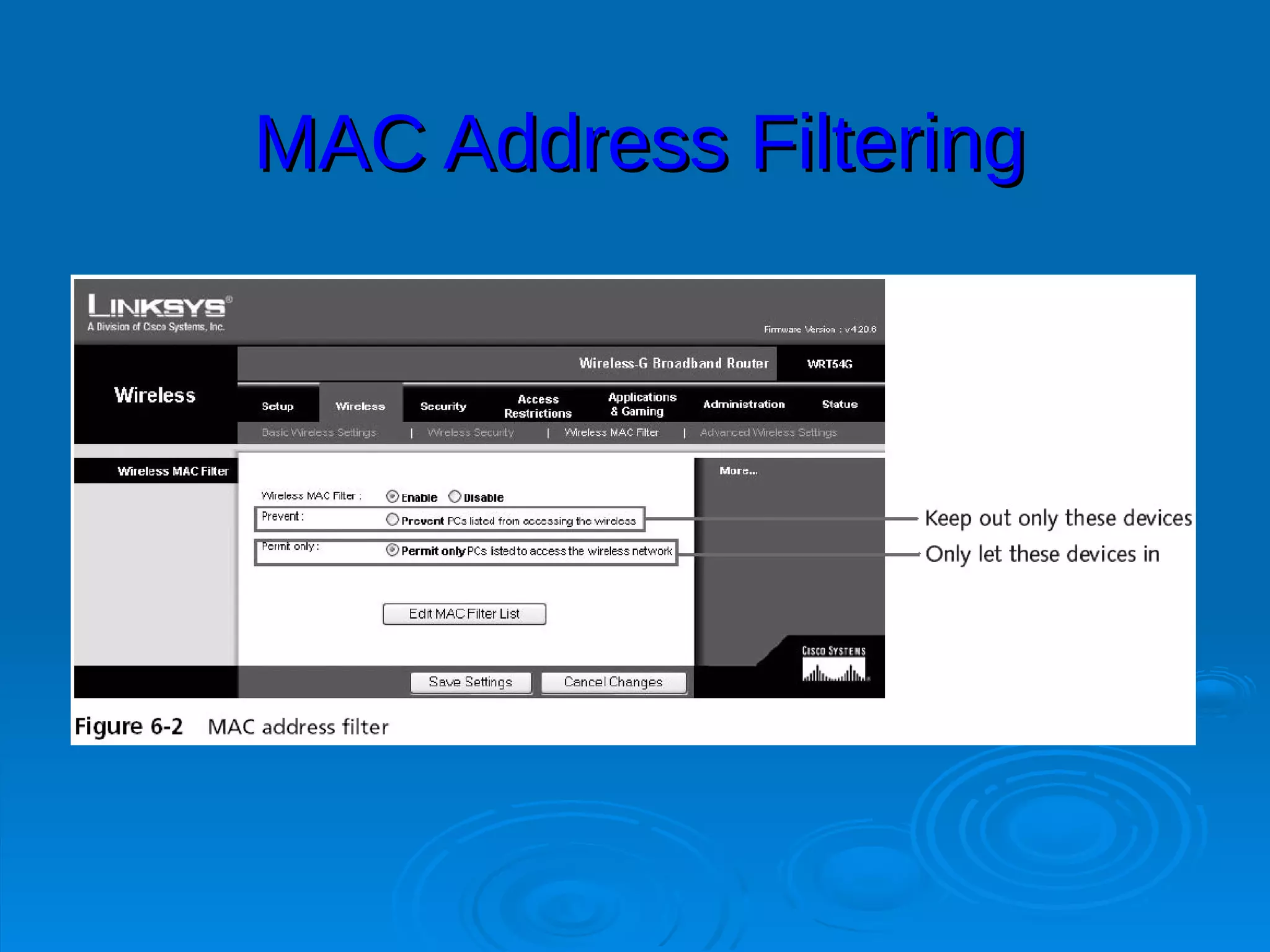 MAC Address Filtering
 