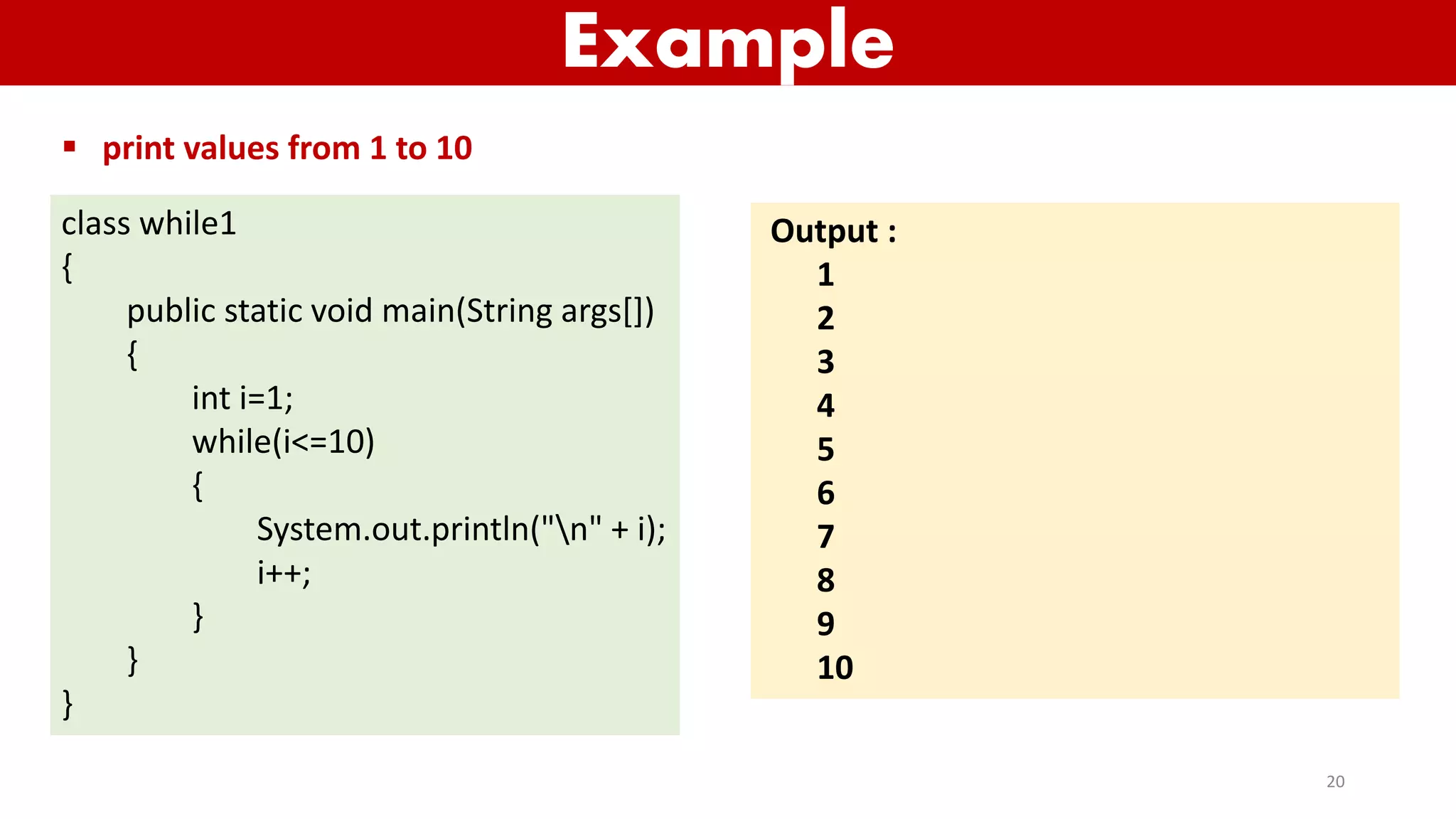 Control Statements in Java | PPTX | Programming Languages | Computing