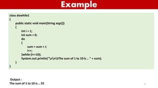 Control Statements in Java | PPTX