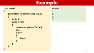 Control Statements in Java | PPT