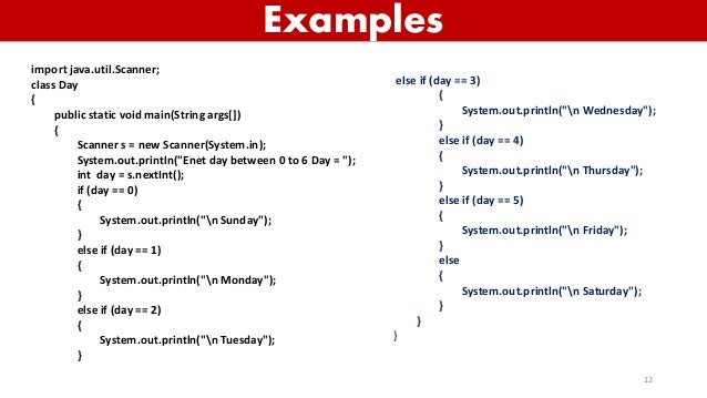 Control Statements in Java
