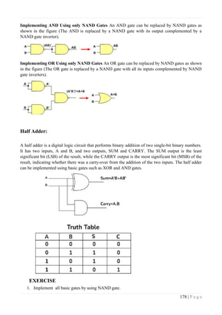 Simplifying Logic Circuits and Implementing NAND Gate Equivalents Using ...