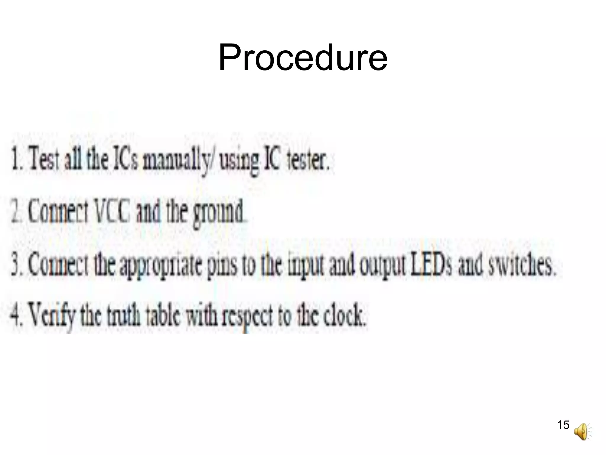 15
Procedure
 