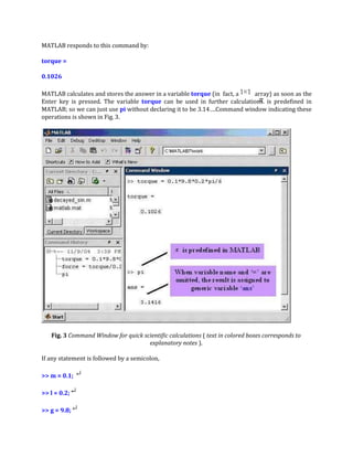 CS_LAB Introduction to MATLAB On the Windows desktop, the installer ...