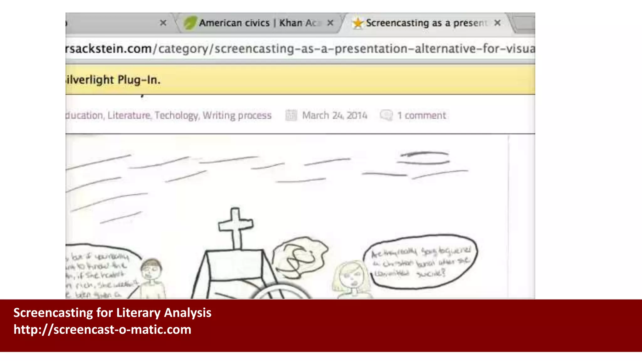 Screencasting for Literary Analysis
http://screencast-o-matic.com
 