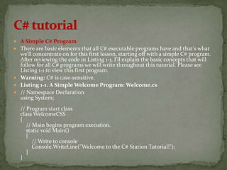 C# slid | PPTX