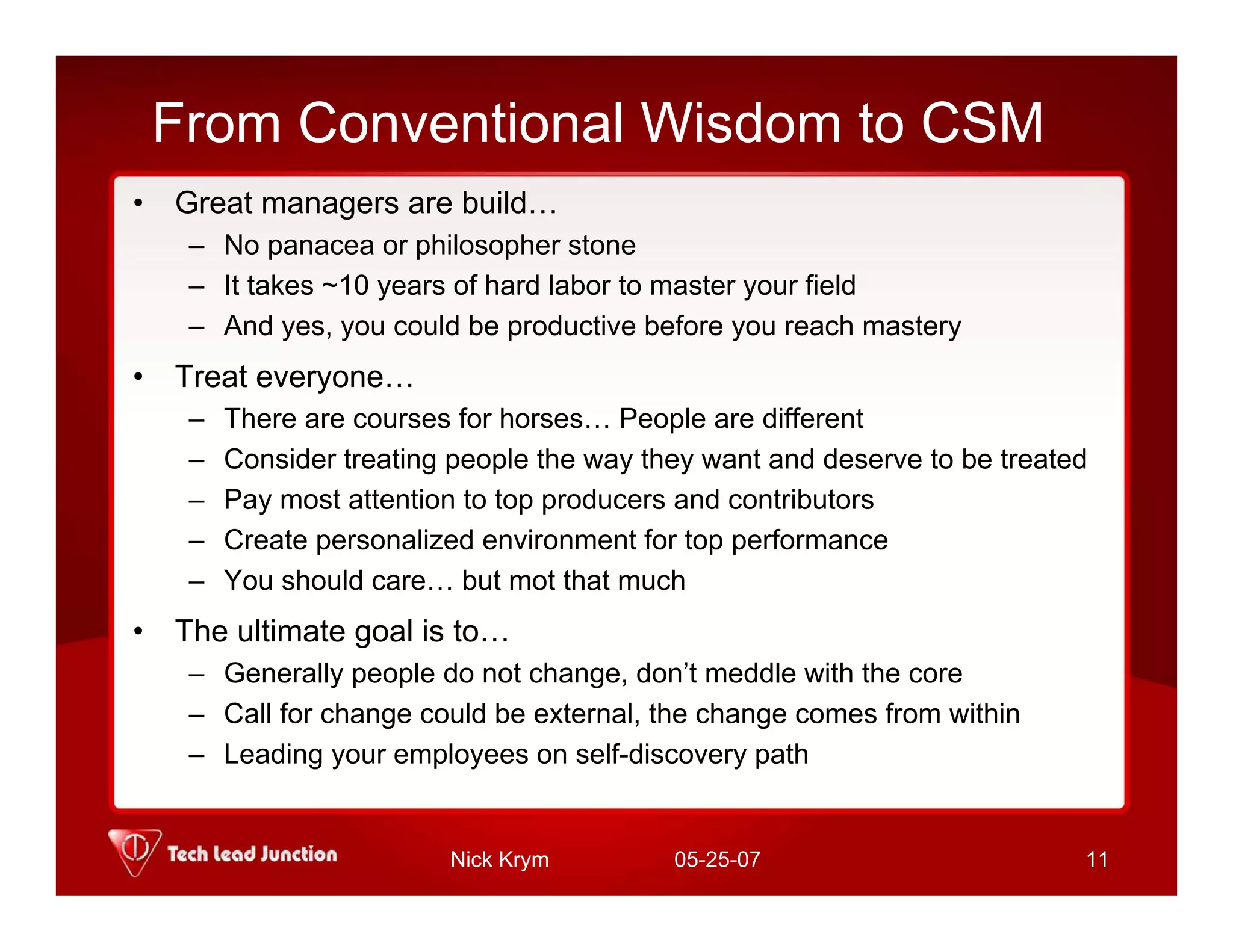 Common Sense Management - Introduction
