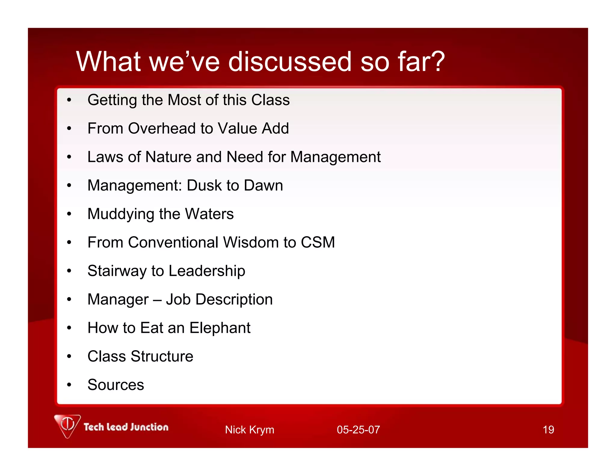 Common Sense Management - Introduction