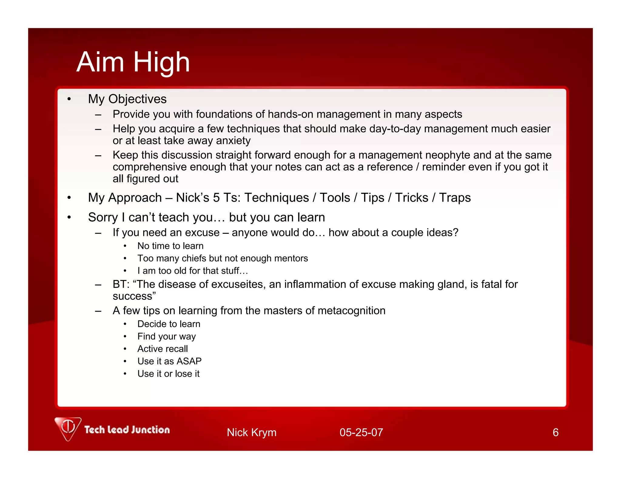 Common Sense Management - Introduction