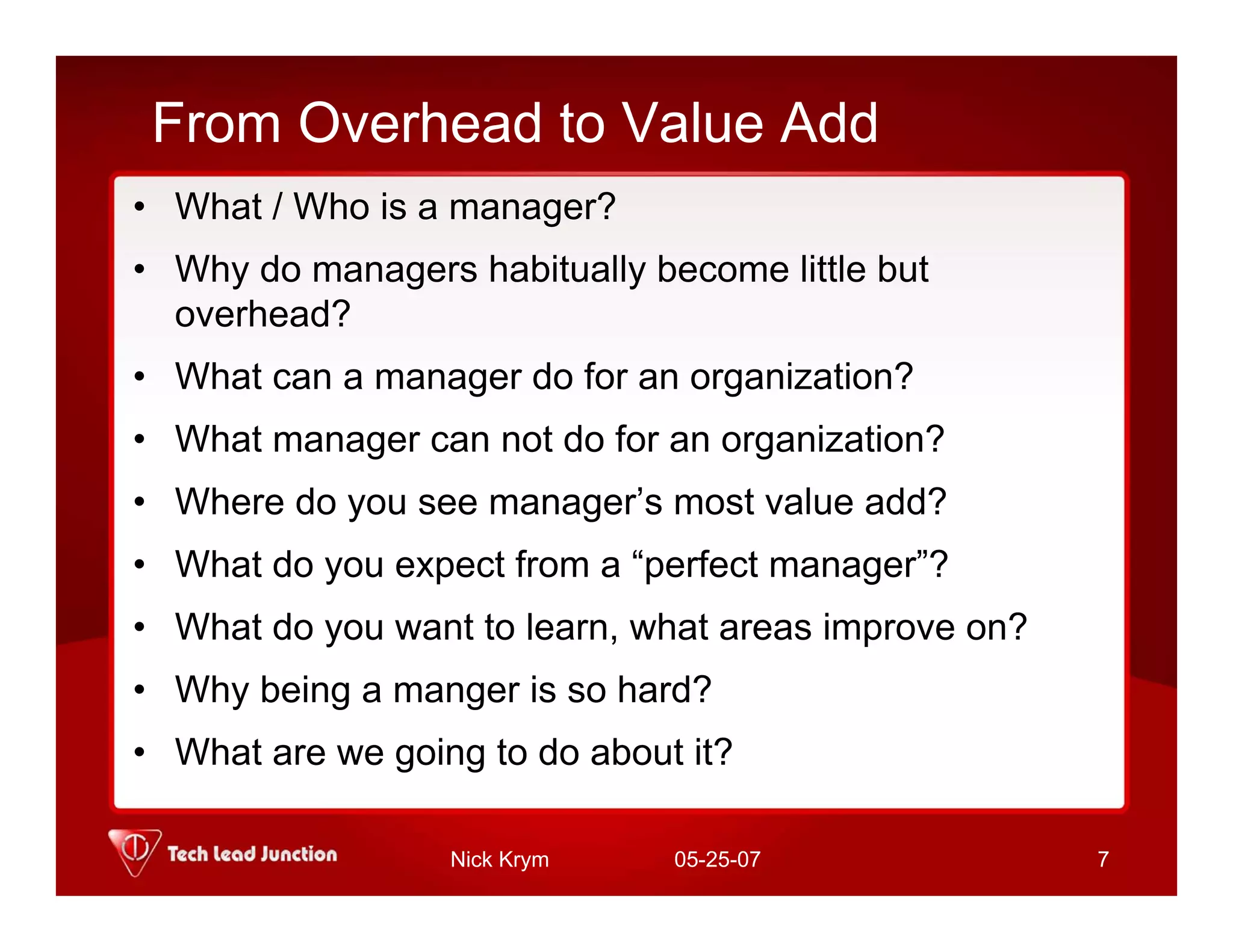 Common Sense Management - Introduction